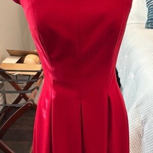 dressbarn Strapless Red Fit & Flare Dress
